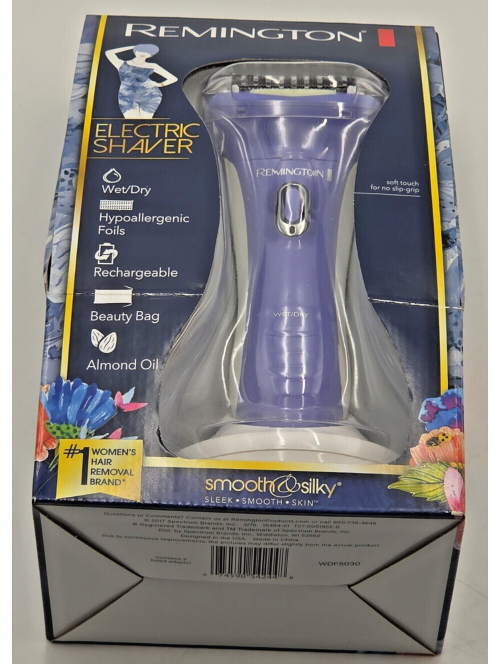 Remington Smooth & Silky Women's 4 Blade Wet/Dry Shaver NIB Purple WDF5030